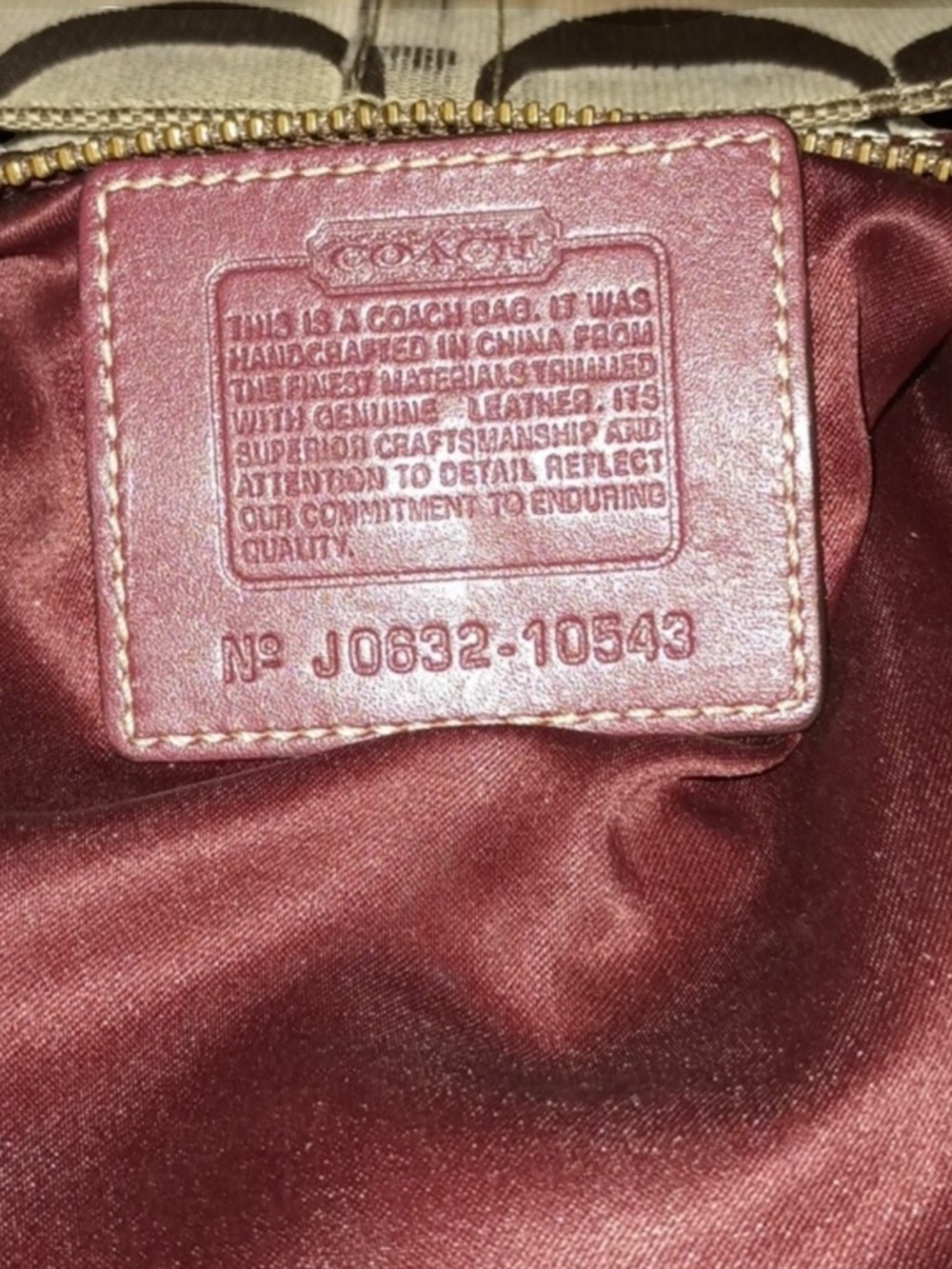 Coach Y2K Signature Stripe Swingpack Crossbody Khaki Brown Red Canvas Leather - Picture 8 of 9